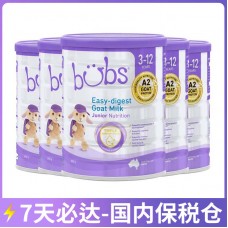 【12月大促】【7天必达】【国内保税仓包邮】Bubs 儿童山羊A2配方奶粉4段 800克x6罐（3-12岁适用）【收件人身份证必须上传】【新疆、西藏、内蒙古、青海、宁夏、海南、甘肃，需加收运费】